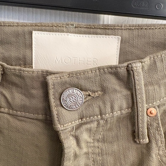 MOTHER The Insider Hover Jeans Olive Green Mae-Mermaid Size 25 NWT - Picture 4 of 8